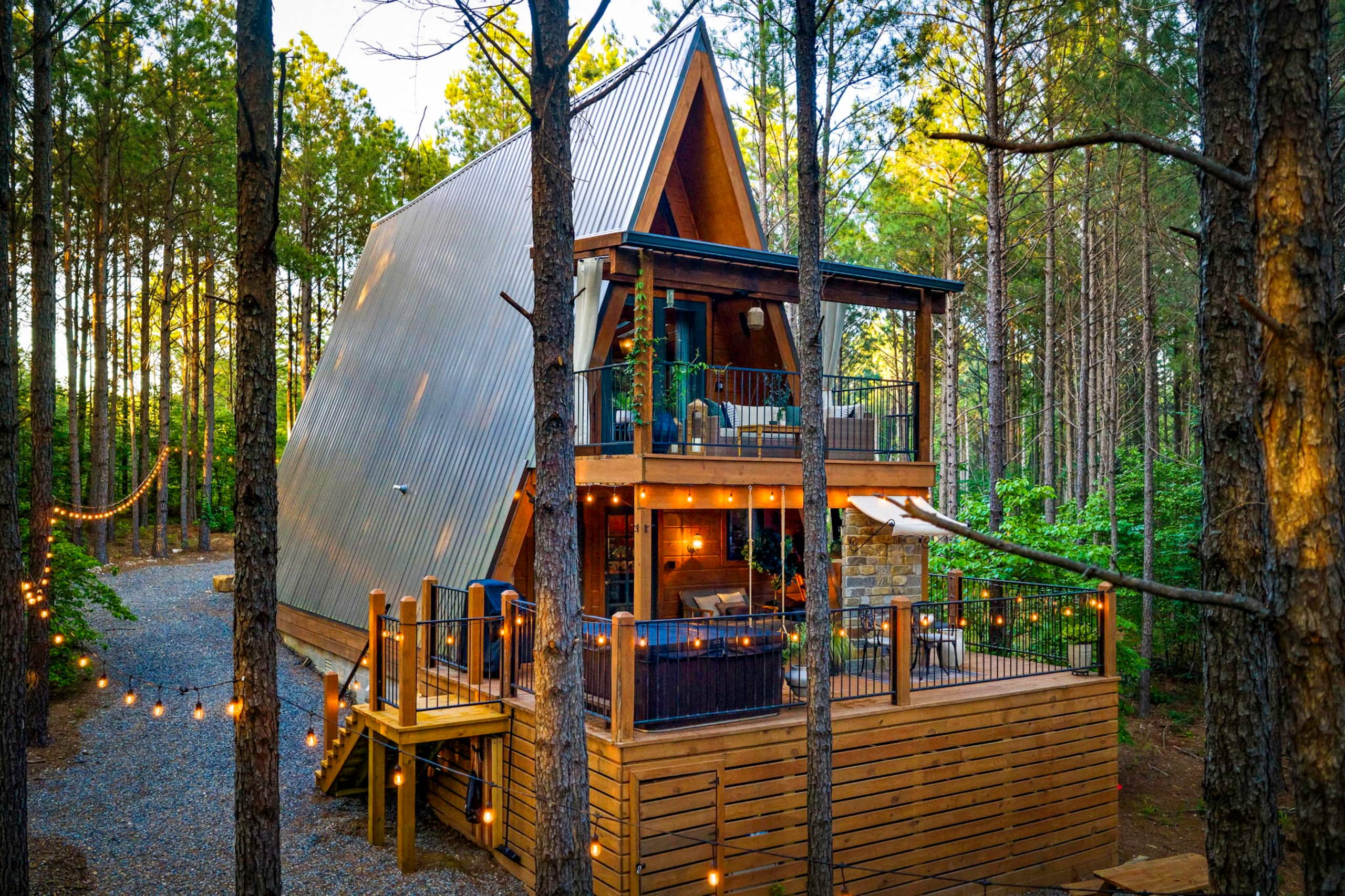 Romantic Luxury A-Frame Cabin in the Pines — photo 1